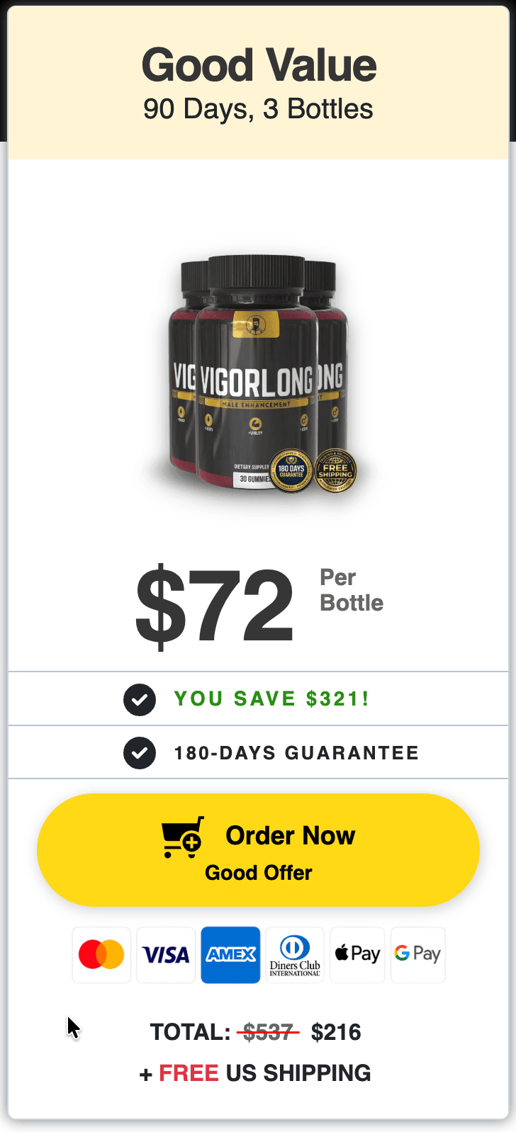 VigorLong 90 day supply price